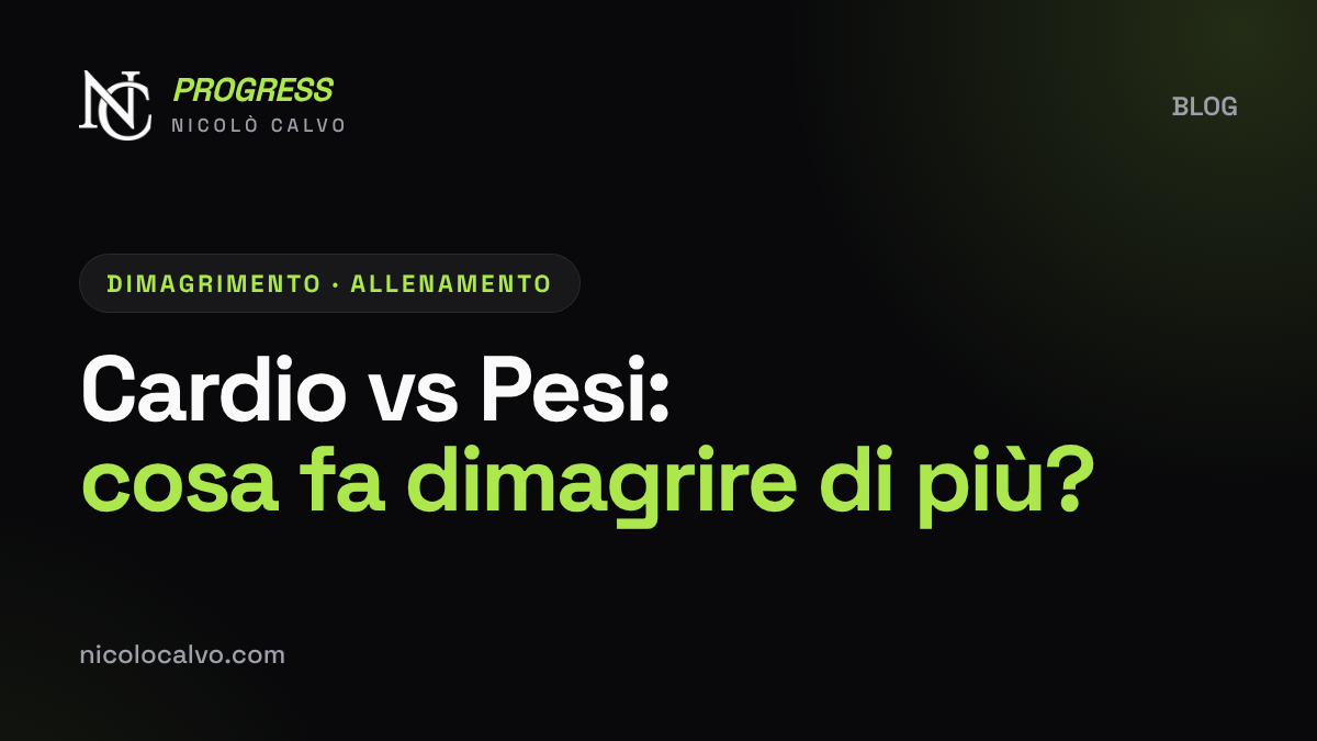 Cardio vs Pesi: cosa è meglio per dimagrire?